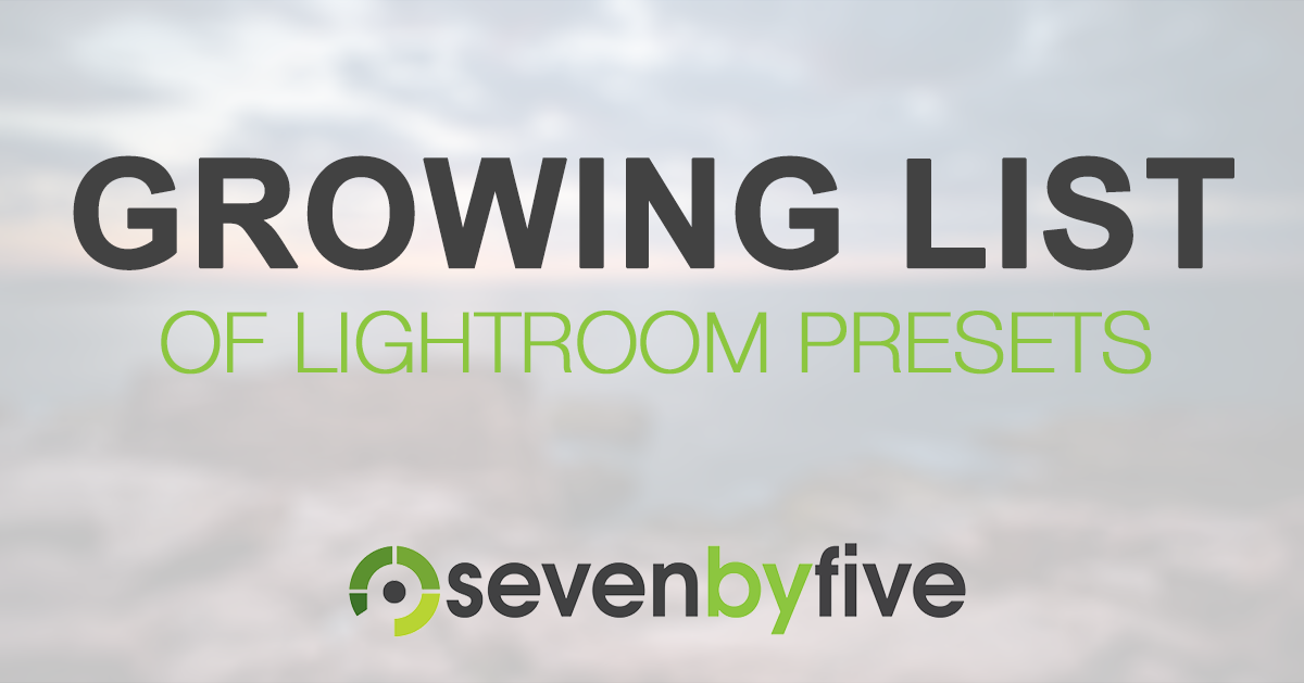 The Growing List of Free Lightroom Presets